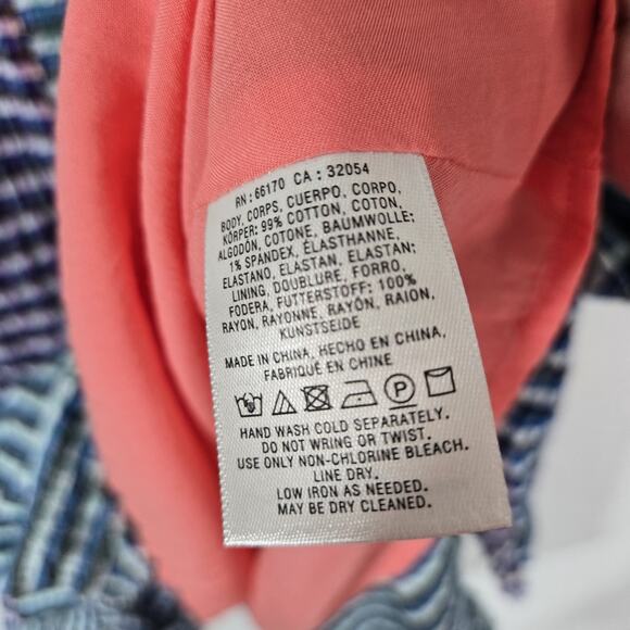 Anthro Maeve Waverly Midi Plaid One Shoulder Dress sz 2 Blue Multi Hanky Hem - Picture 12 of 15